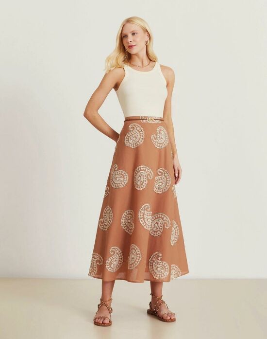 Imagem de Saia Camily Marrom Amissima